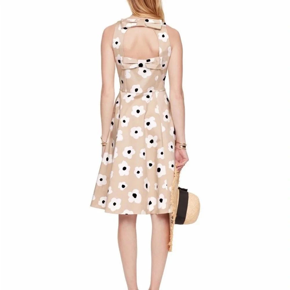 Kate Spade New York Faye floral bow in the back A-line party dress 4‎ $398